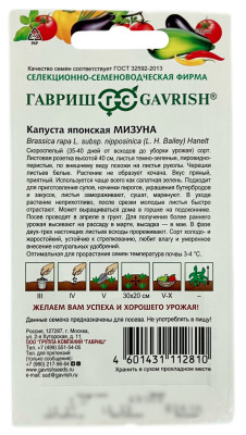 Капуста японская МИЗУНА ГАВРИШ описание