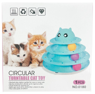 Игрушка для кошек на круглом поворотном столе