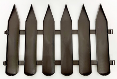 Садовое ограждение Штакетник 40см Коричневый