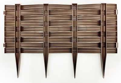 Садовое ограждение Ива 25см Коричневый