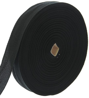 Лента киперная х/б 15мм*50м черный ЛКЭ-15чх-50 ЛЕНТЕС 14211384 1421384