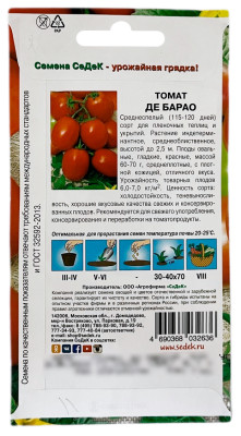 Томат ДЕ БАРАО СеДеК описание
