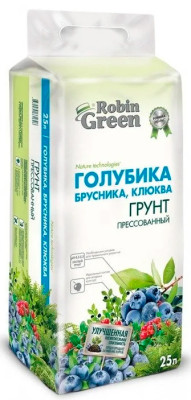 Грунт Robin Green 25л для голубики, брусники, клюквы пресс
