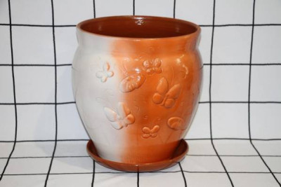 Горшок для цветов керамика Бабочки 12л