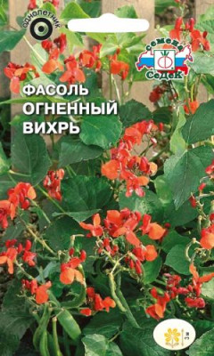 Фасоль Огненный вихрь (огненно-красная)