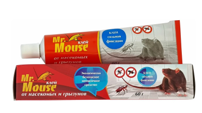 Клей Mr.Mouse от грызунов туба 60г Клей Mr.Mouse от грызунов туба 60г