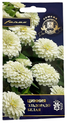 Цинния изящная ЭЛЬДОРАДО БЕЛАЯ СеДеК