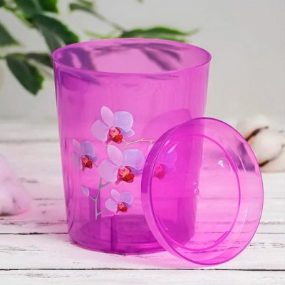 Горшок для Орхидеи 1,2л с подст. фиоллетовый М7543