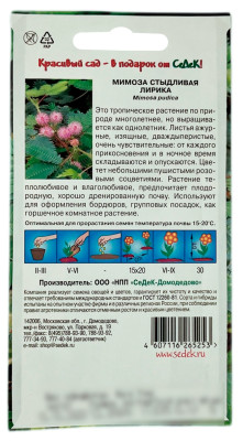 Мимоза стыдливая ЛИРИКА ГАВРИШ описание