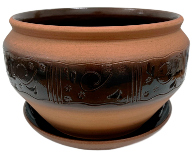 Горшок для цветов Полянка 3л керамика Кунгур