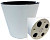Горшок для цветов Фиджи 16л на колесах белый